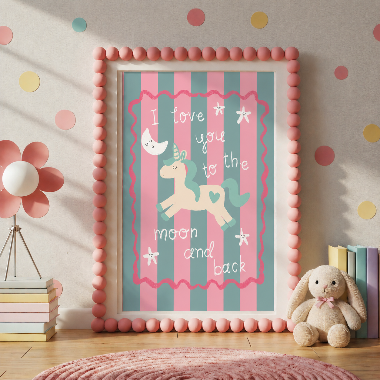 Girl's bedroom wall prints
