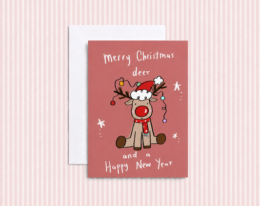 Cute Reindeer Christmas Card