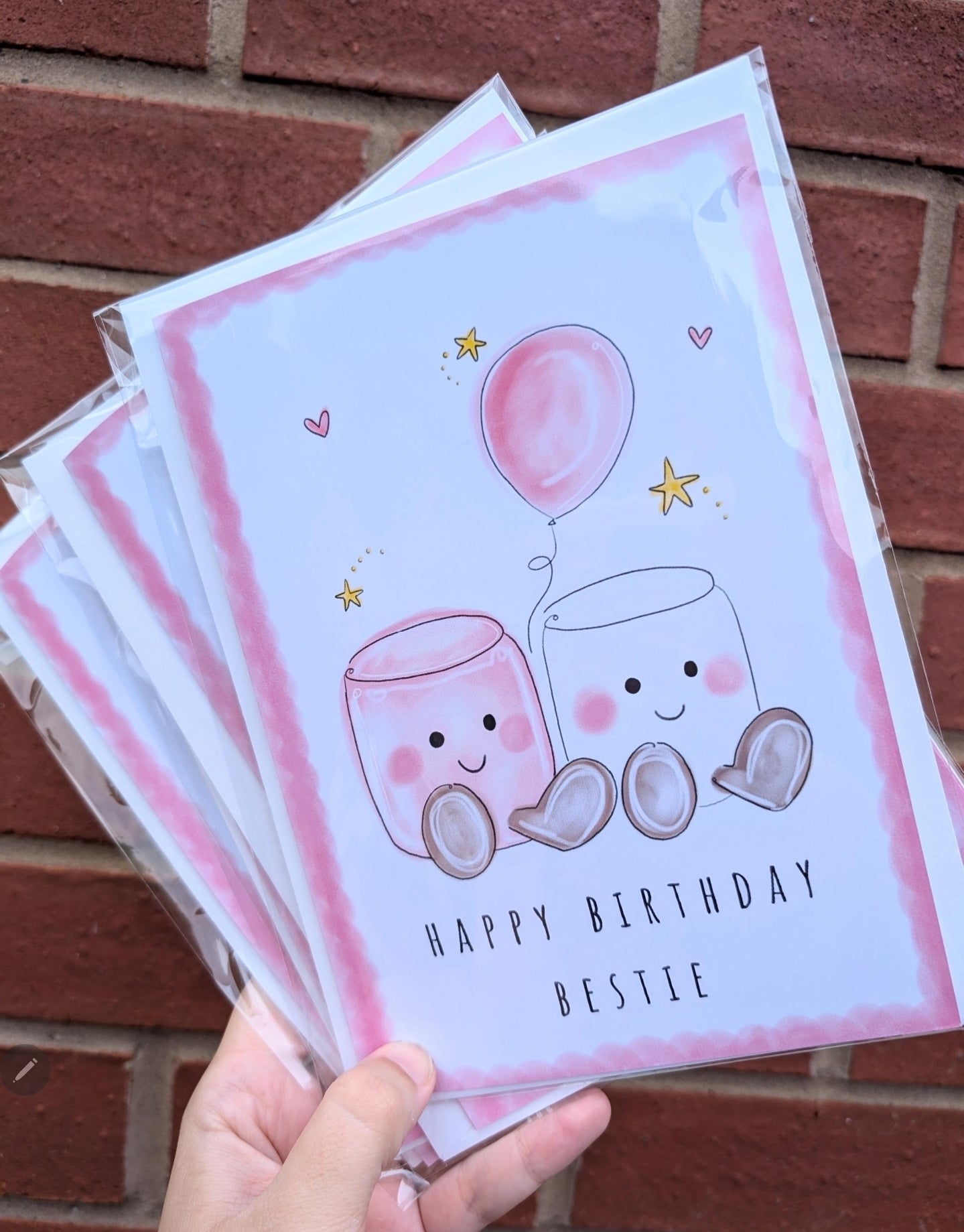 Besties marshmallow card