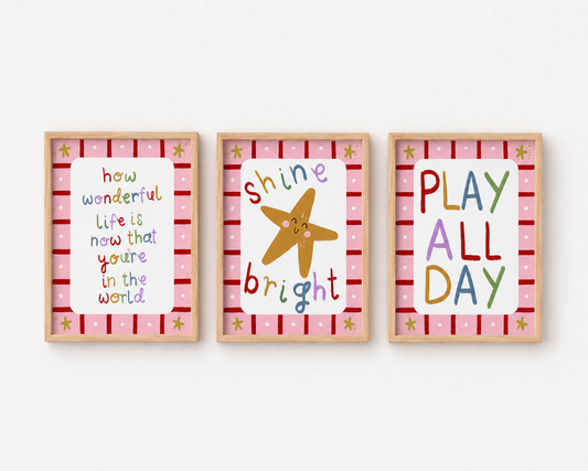 Playful Nursery Prints - Set Of 3