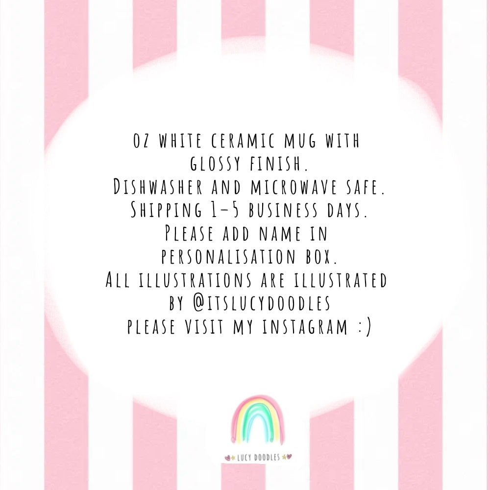 Personalised Easter bunny mini eggs mug