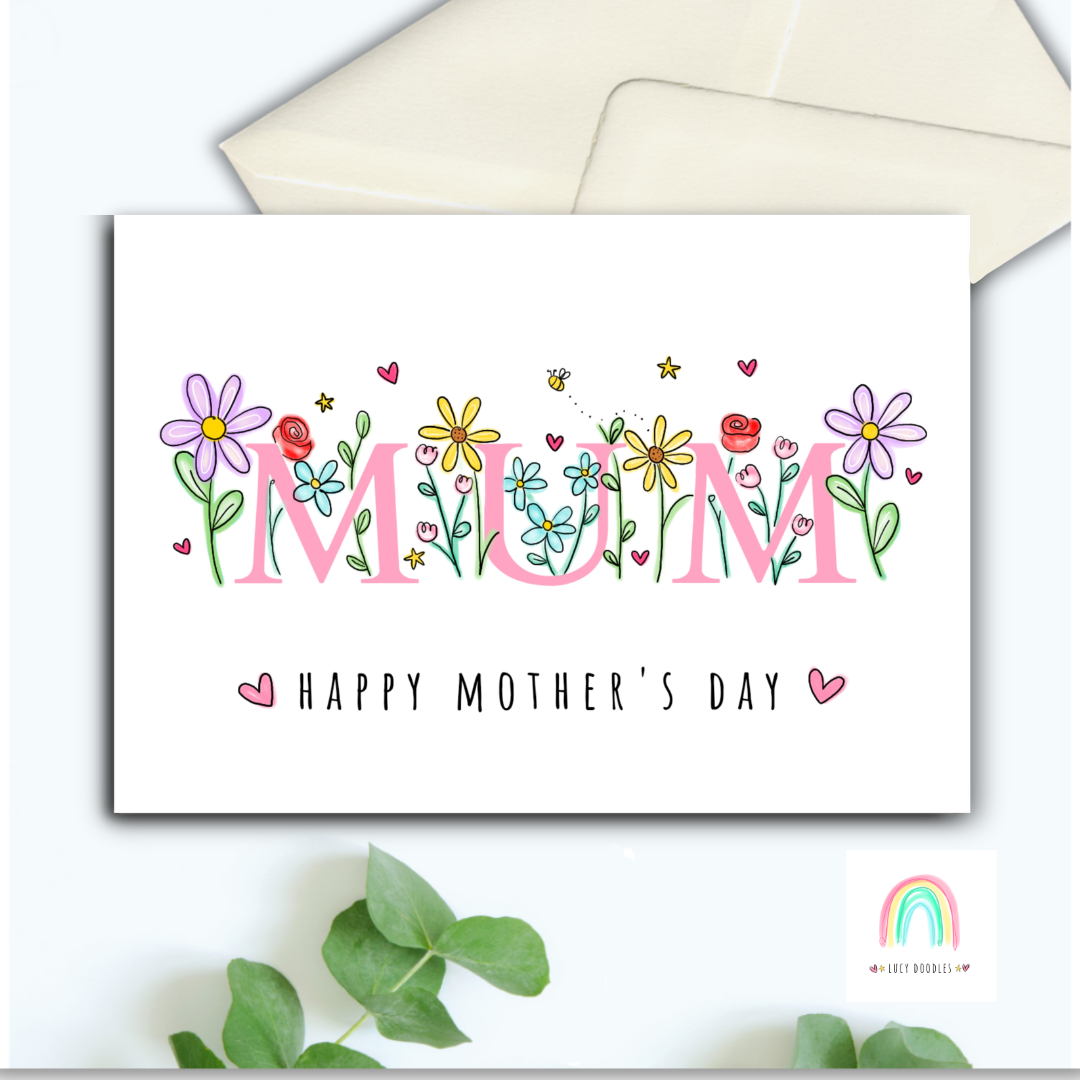 Floral mother's day card