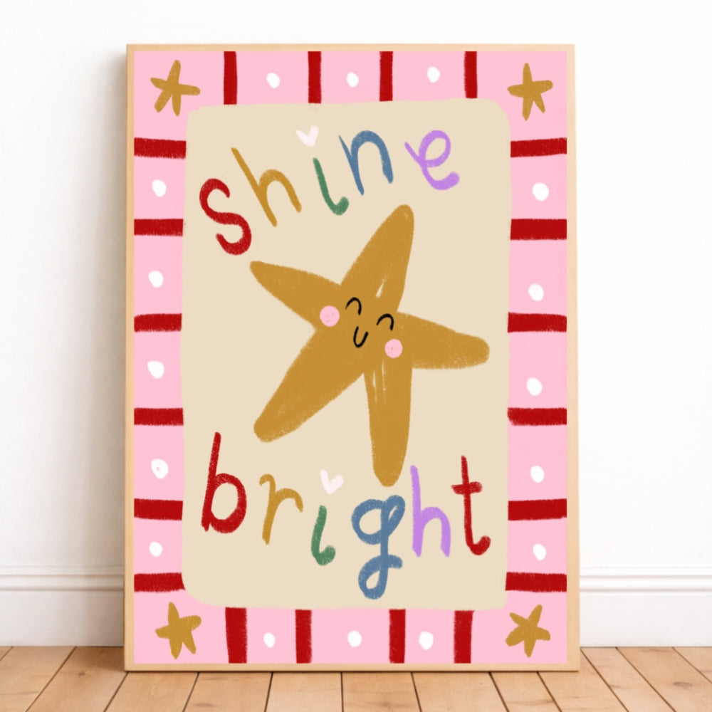 Shine bright star print