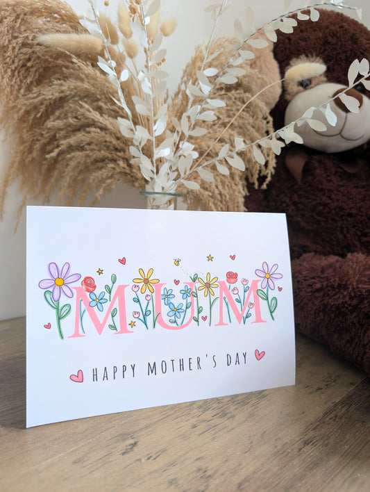 Floral mother's day card