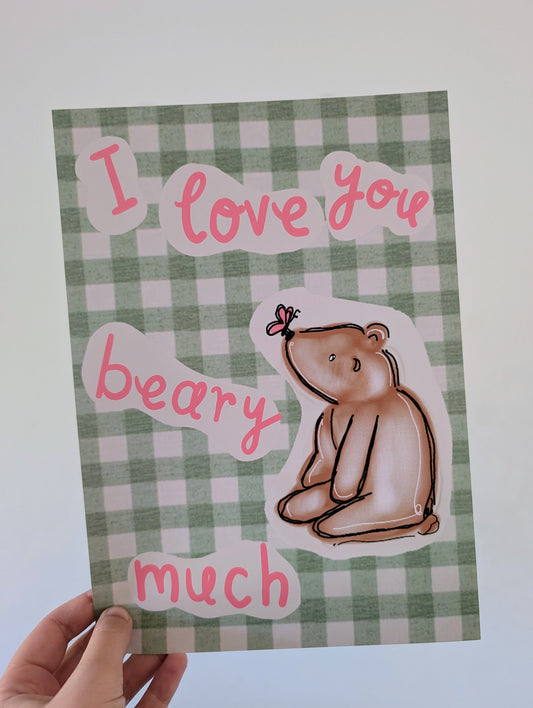 I love you beary much print