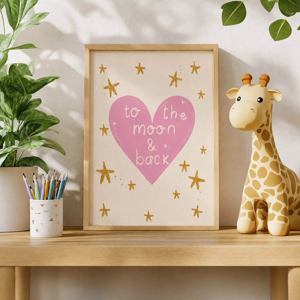 To the moon and back print