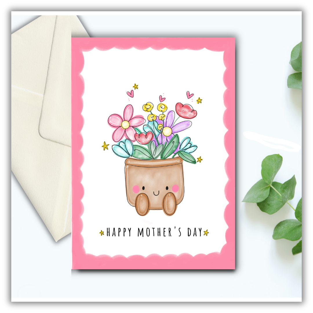 Flowerpot mother's day card