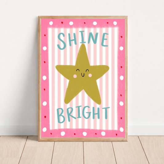 Shine bright star print