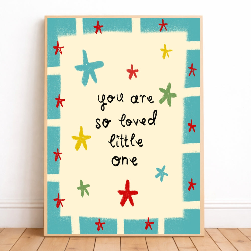 You are so loved little one boys bedroom print