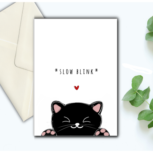 Slow blink cat card