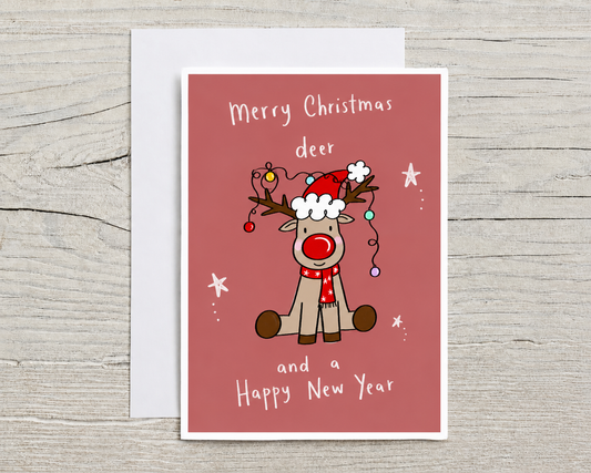 Cute Reindeer Christmas Card