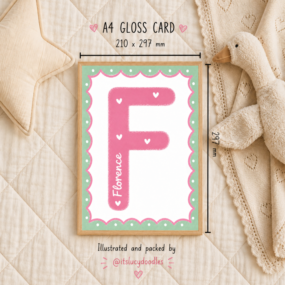 Personalised Initial Nursery Print