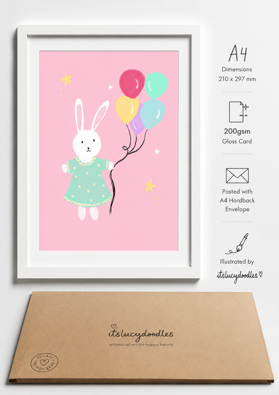 Set of 3 girl's bedroom wall prints