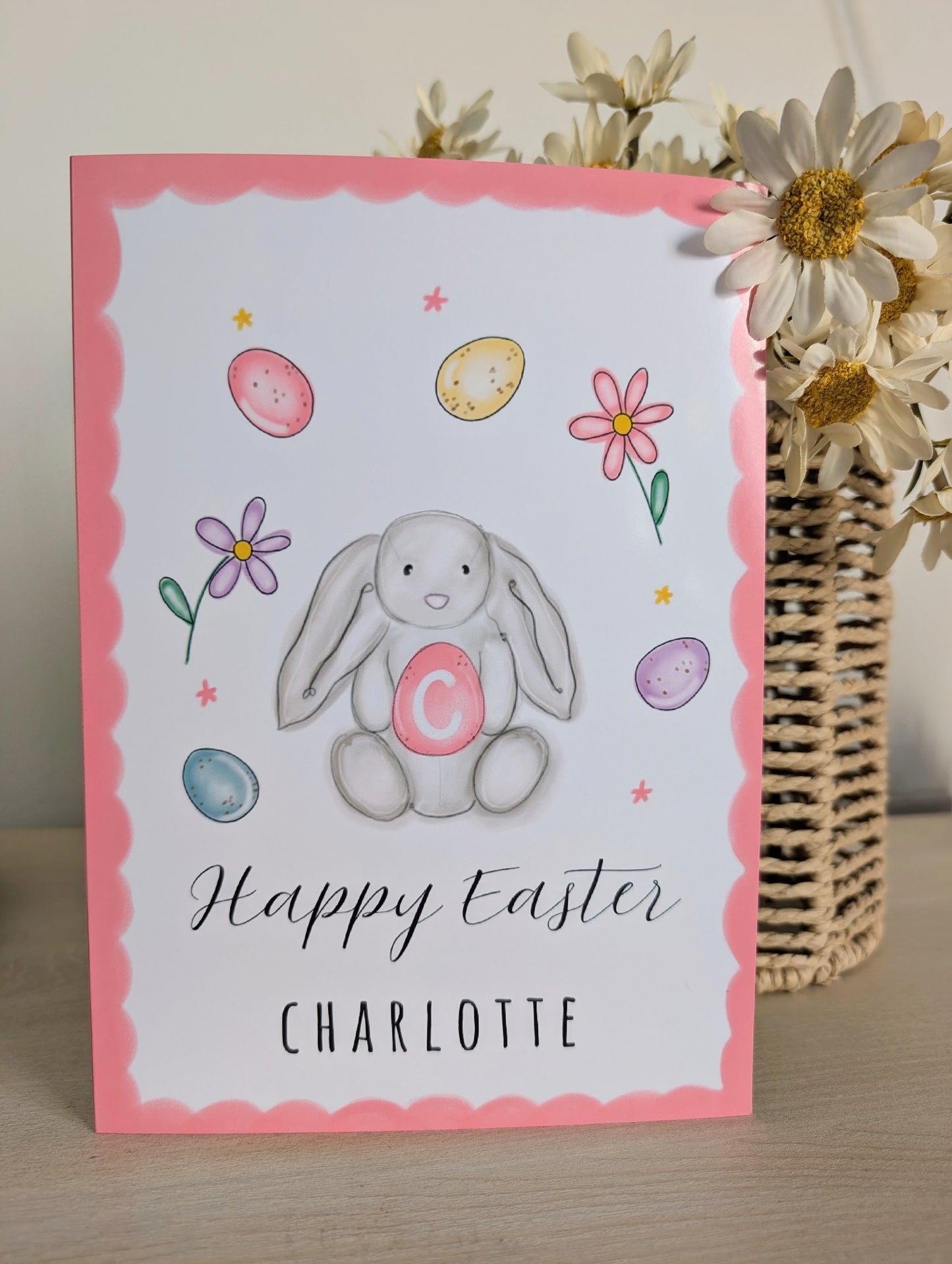 Personalised Easter bunny card