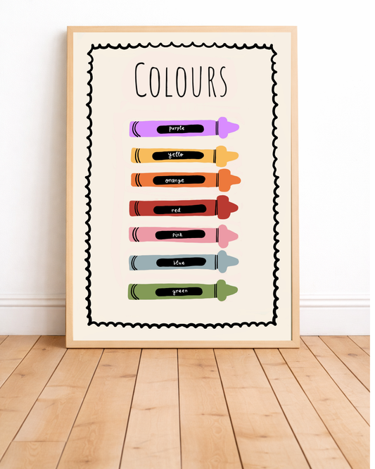 Colour crayon print a4