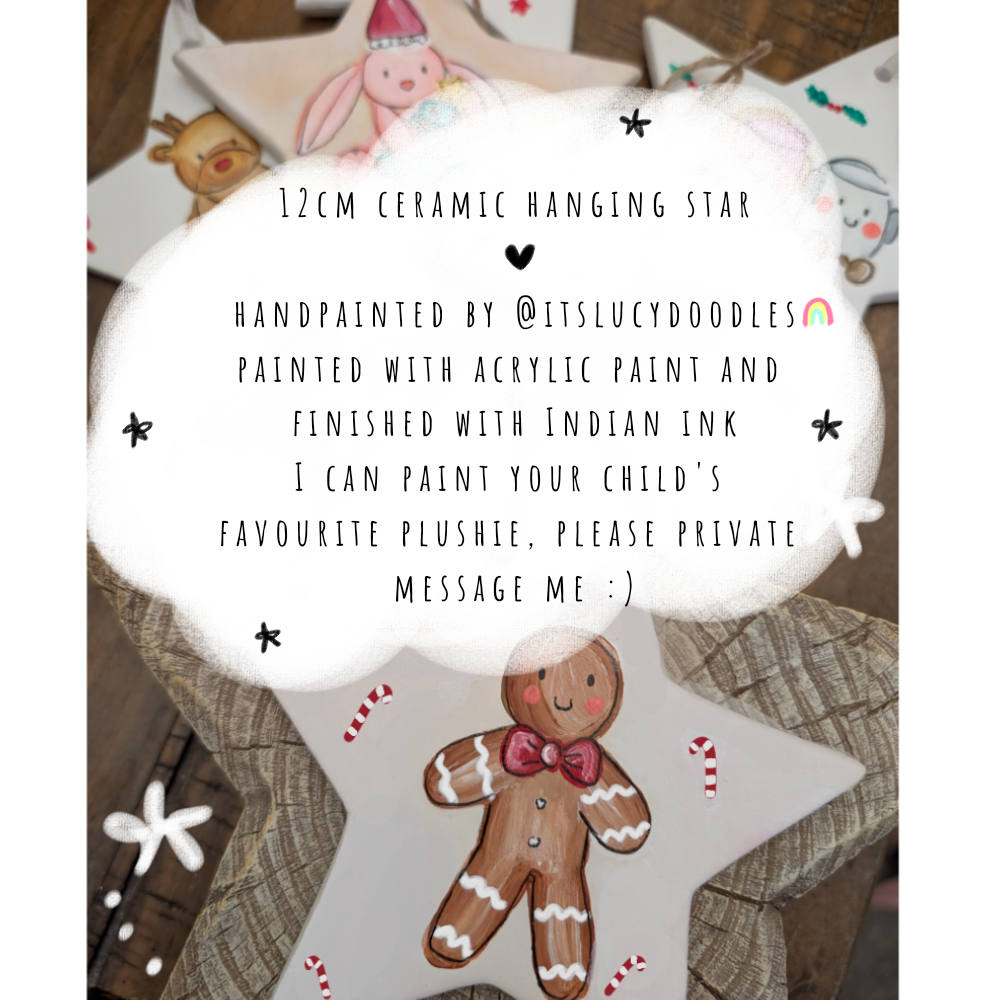 Handpainted ceramic hanging stars